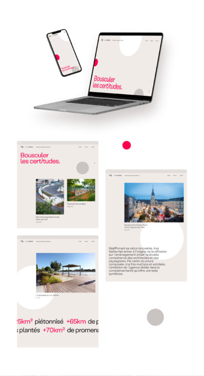 Création du site internet de l'agence d'architecture Axe Saone à Lyon