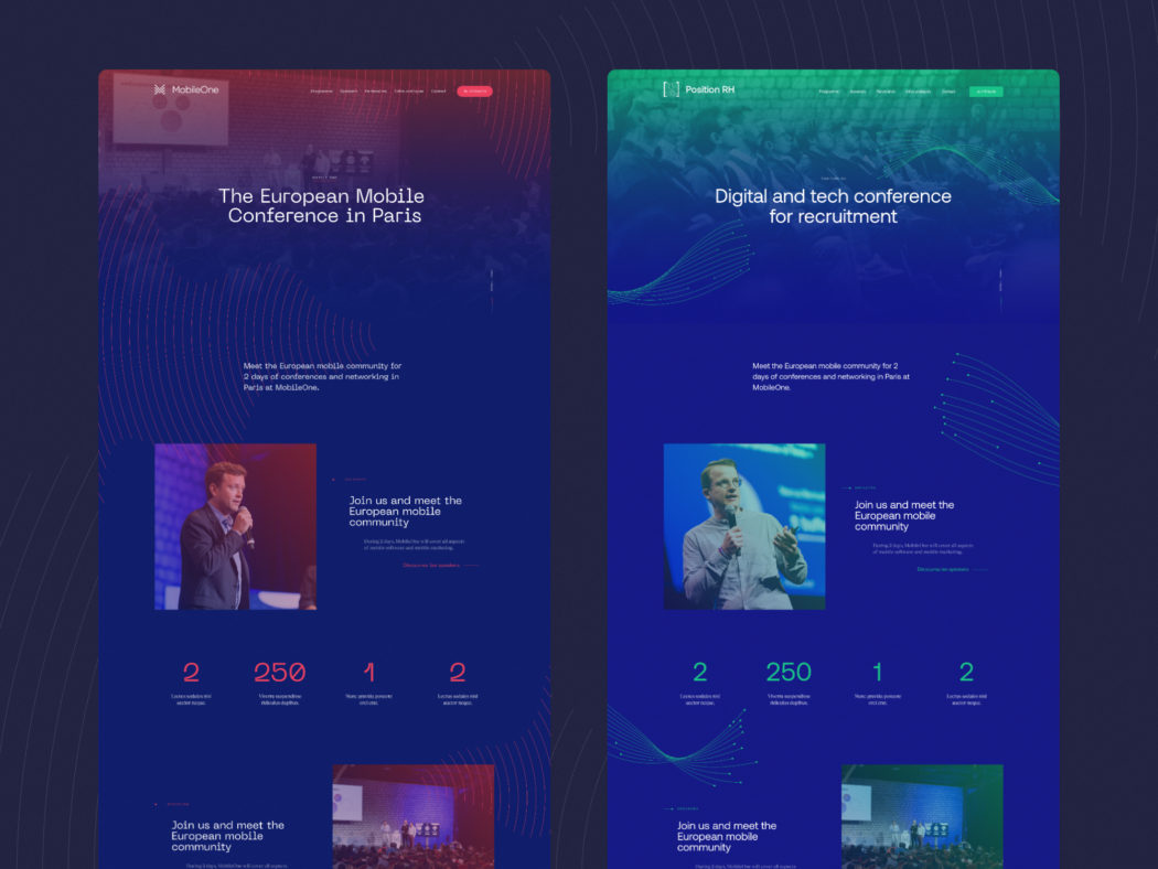 Sites internet Mobile One et Position RH - Homepage
